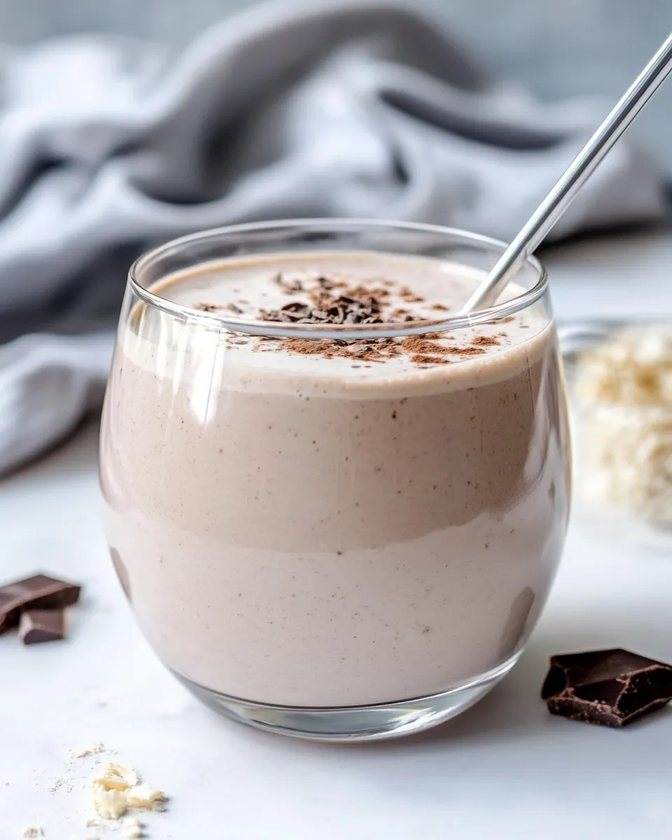 Quick Healthy Chocolate Protein Smoothie shot