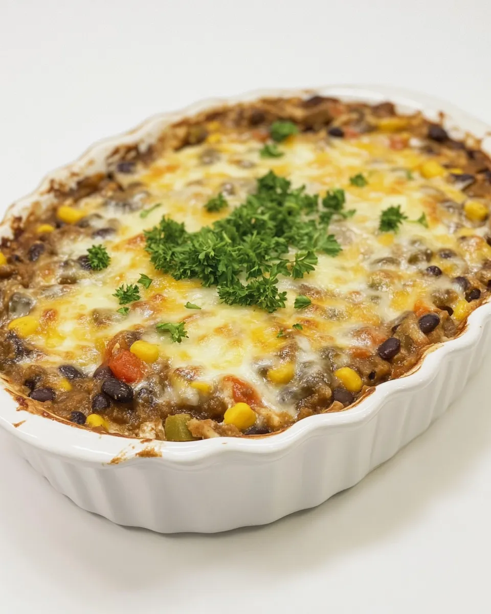 Delicious Healthy Mexican Black Bean Casserole recipe photo