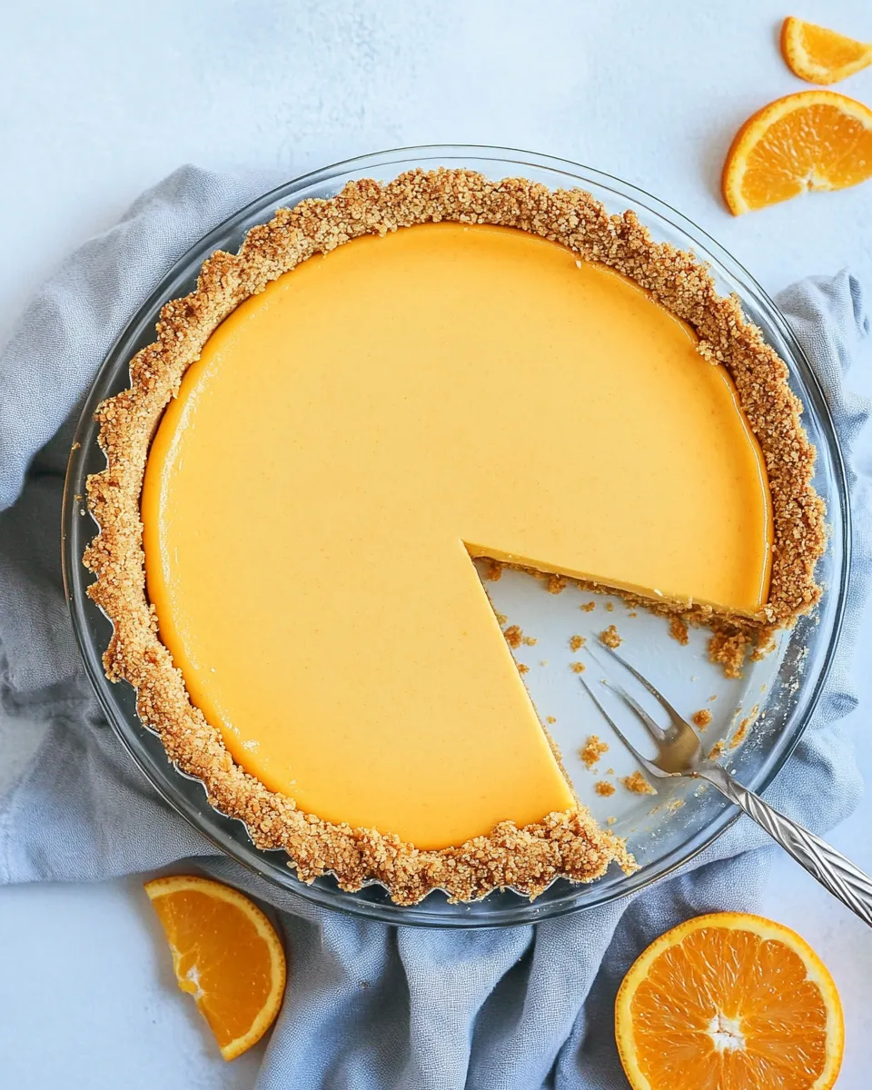 Easy Healthy Orange Pie With Almond Crust recipe photo