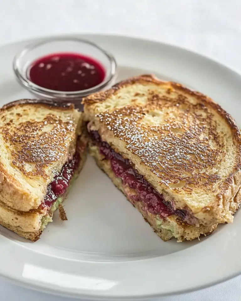Homemade Healthy Stuffed French Toast With PB & J photo