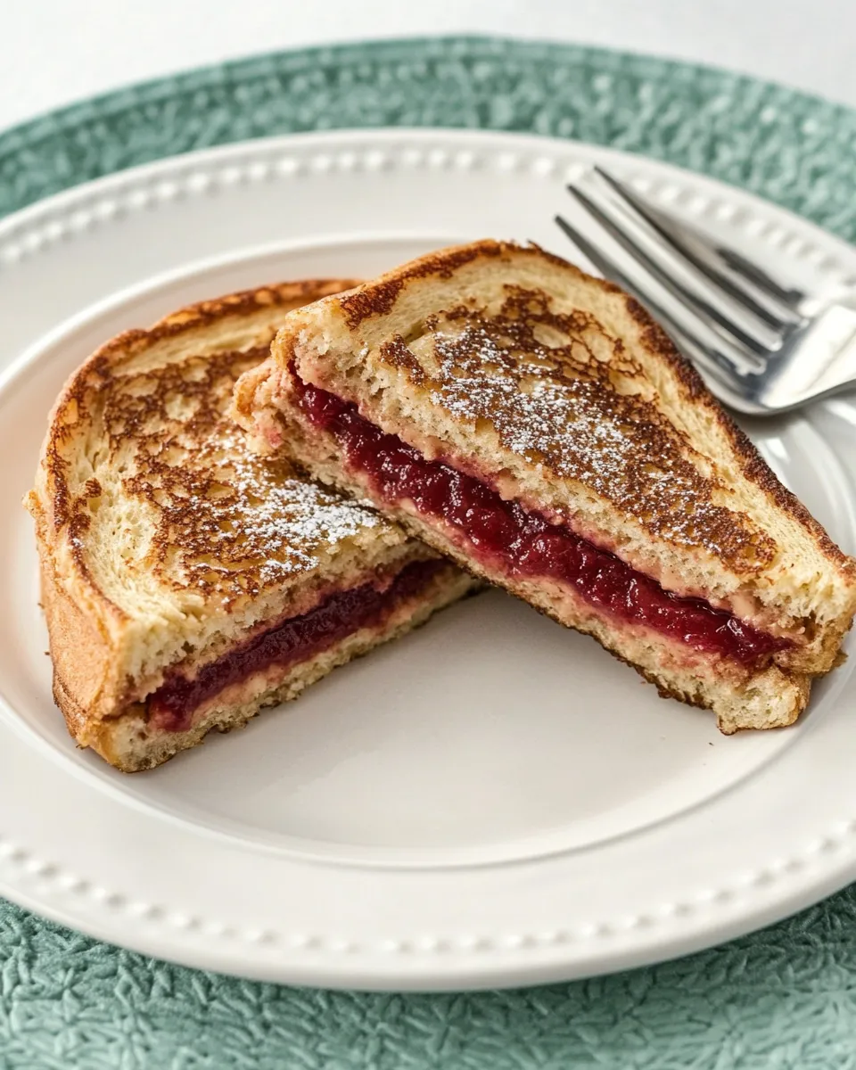 Classic Healthy Stuffed French Toast With PB & J image