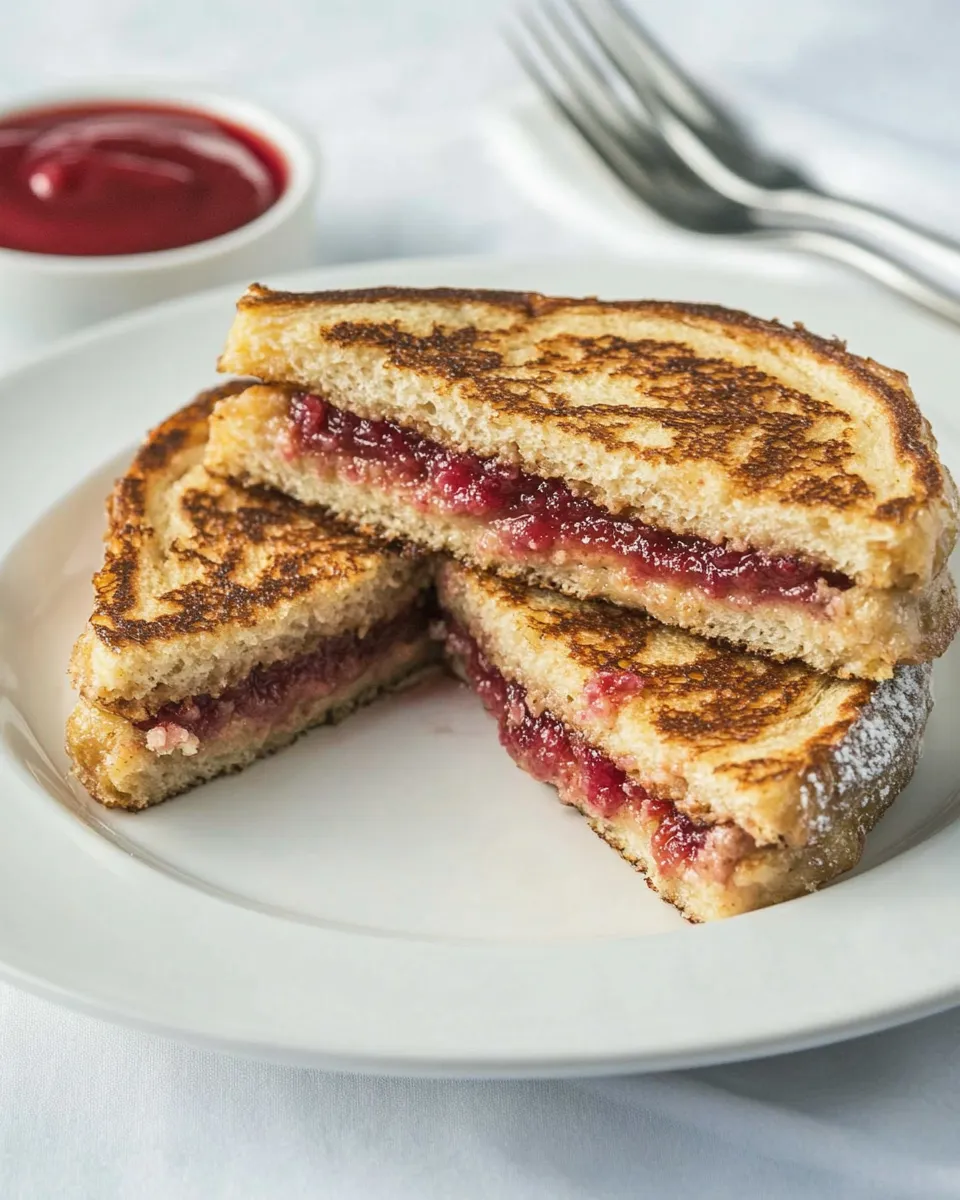 Delicious Healthy Stuffed French Toast With PB & J shot