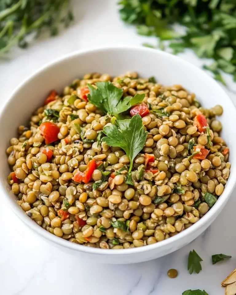 Homemade Herbed Green Lentil and Farro Salad photo