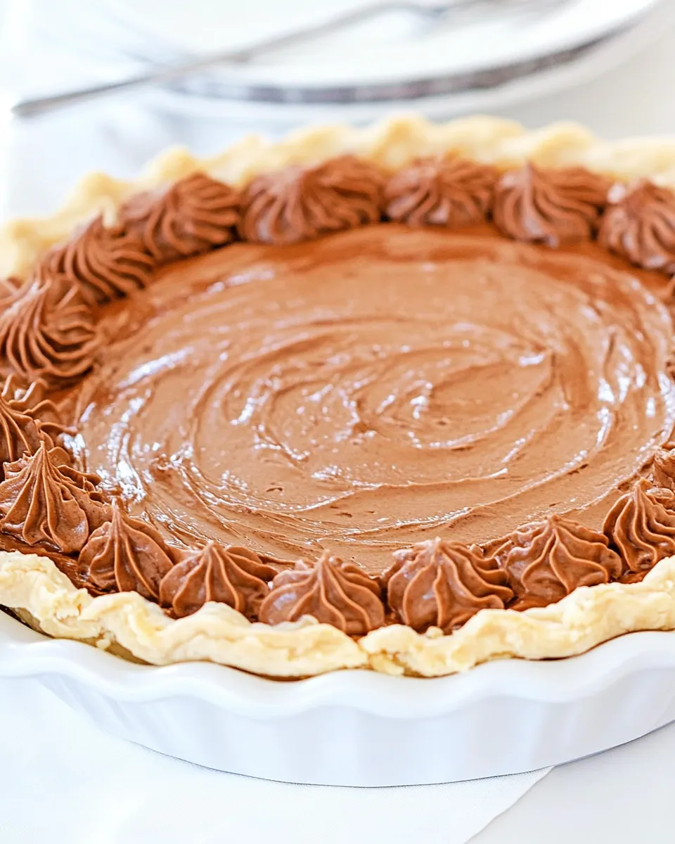 Ultimate Homemade Chocolate Cream Pie shot