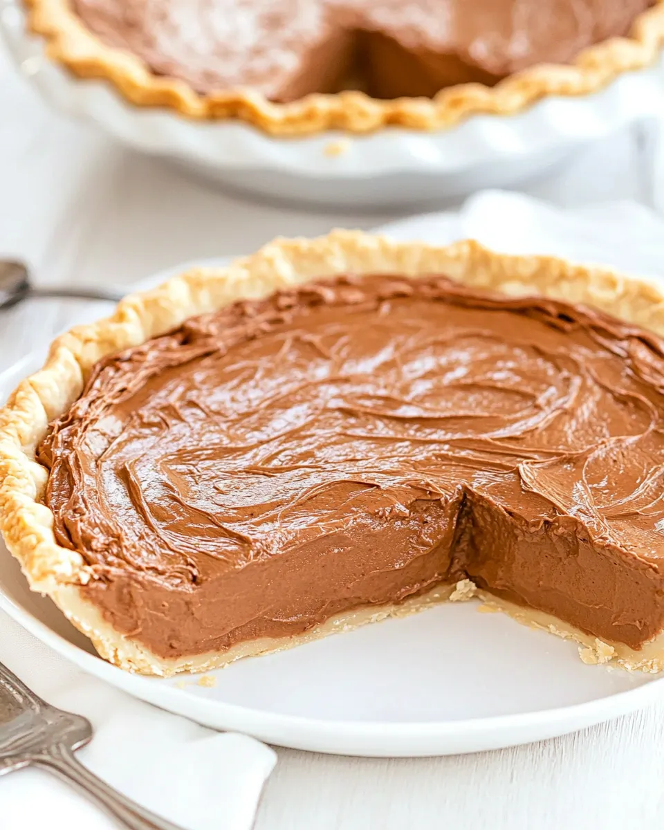 Tasty Homemade Chocolate Cream Pie image