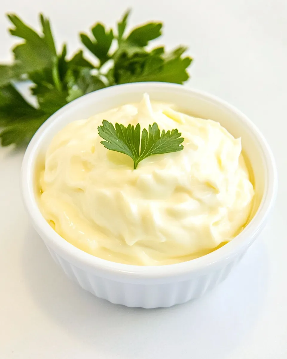 Delicious Homemade Mayonnaise shot