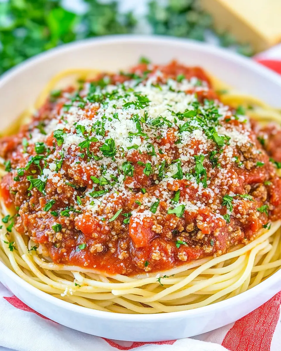 Delicious Homemade Spaghetti Meat Sauce: Family Favorite recipe image
