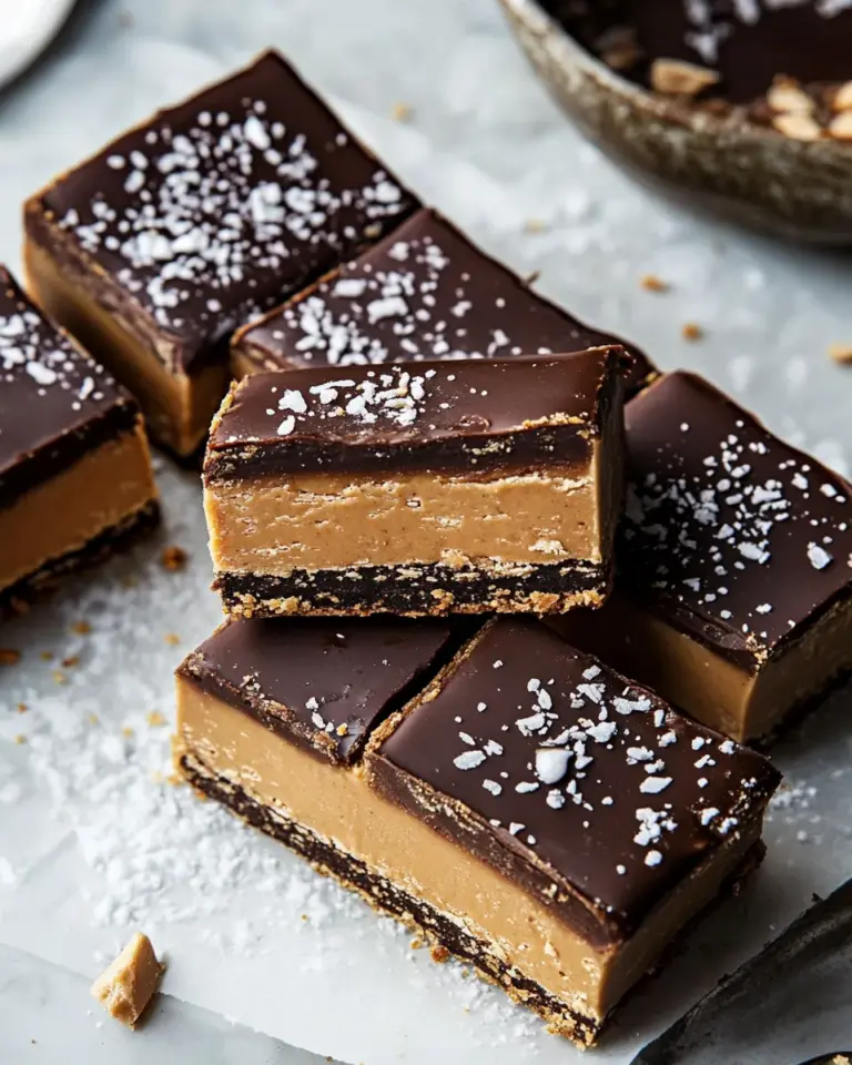 Perfect Homemade Vegan Peanut Butter Twix Bars. recipe image
