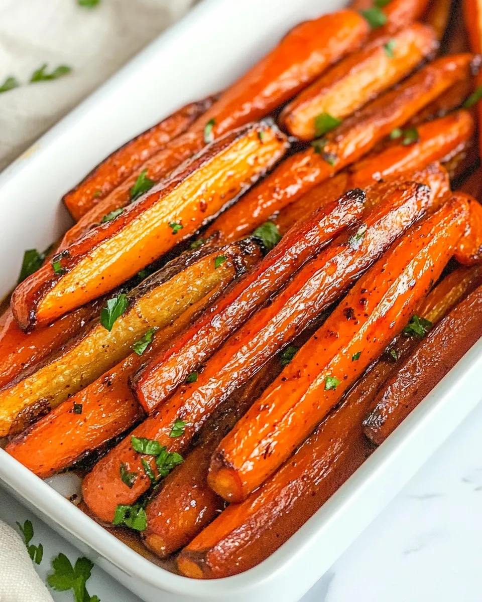 Delicious Honey Balsamic Roasted Carrots image