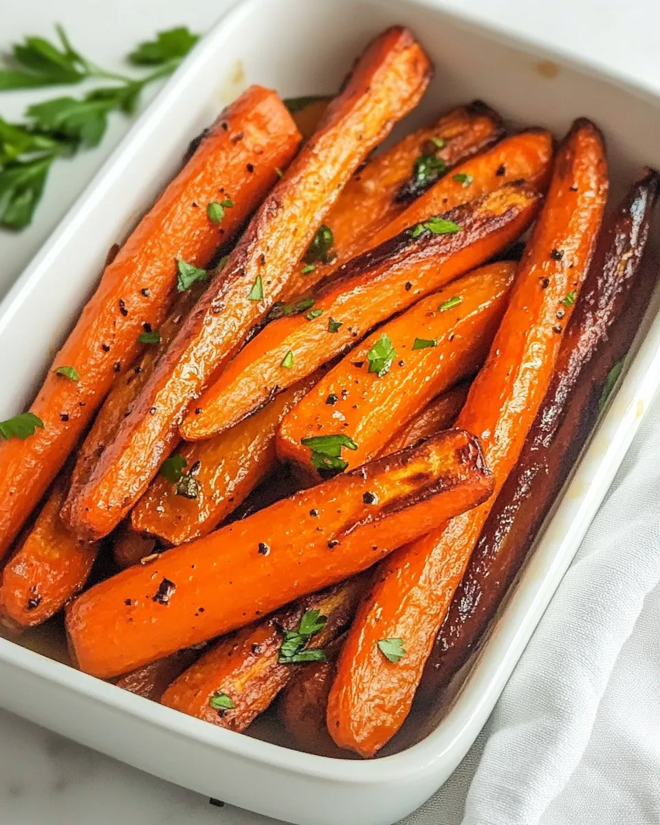 Easy Honey Balsamic Roasted Carrots recipe photo
