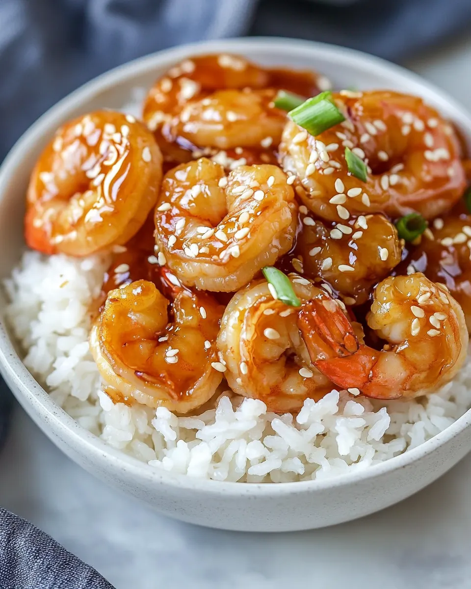 Delicious Honey Sesame Shrimp shot