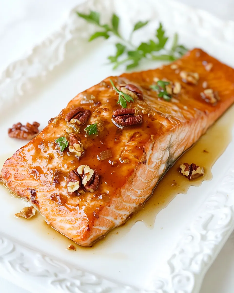 Delicious Honey and Pecan-Glazed Salmon image