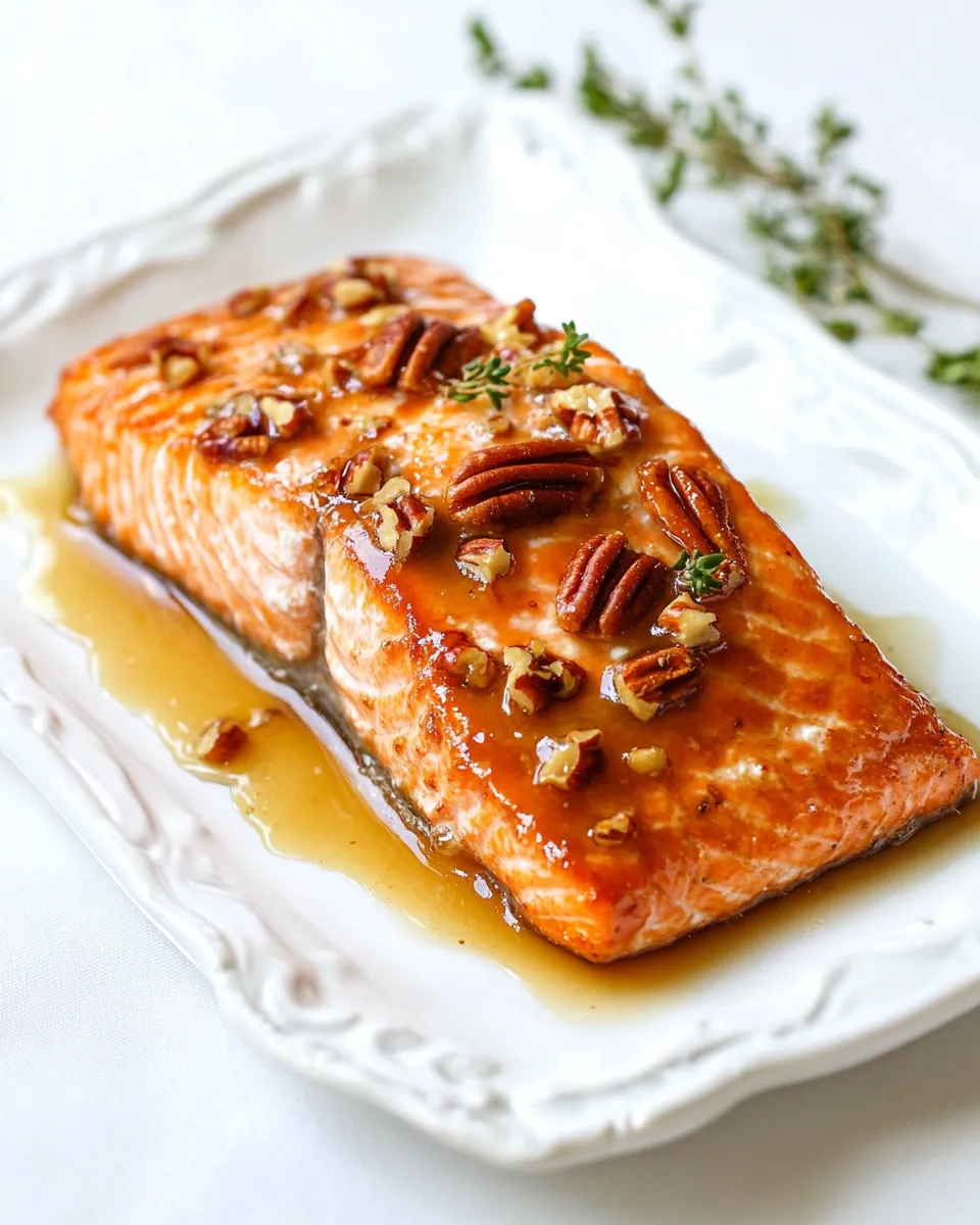 Quick Honey and Pecan-Glazed Salmon recipe photo