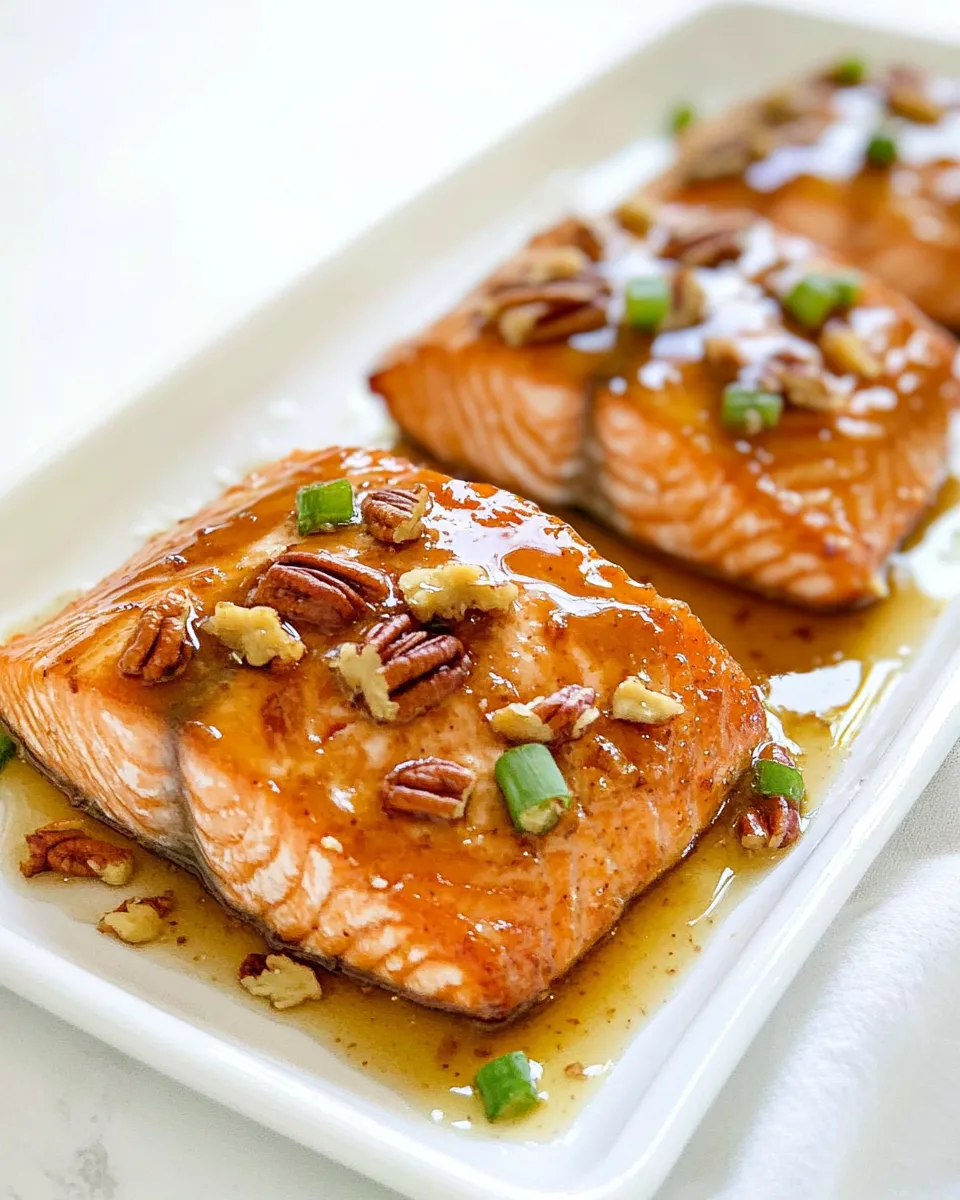 Savory Honey and Pecan-Glazed Salmon dish photo