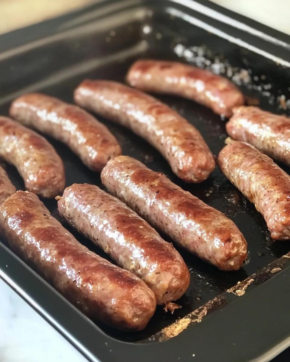 Savory How to Cook Breakfast Sausage Links in the Oven recipe photo