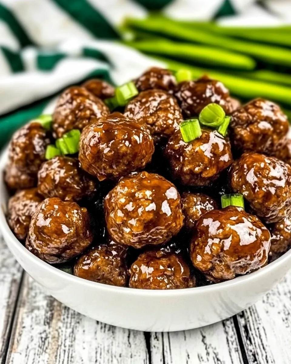 Savory Instant Pot Grape Jelly Meatballs dish photo