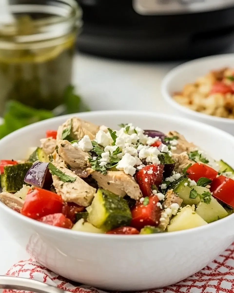 Delicious Instant Pot Greek Chicken Bowls image