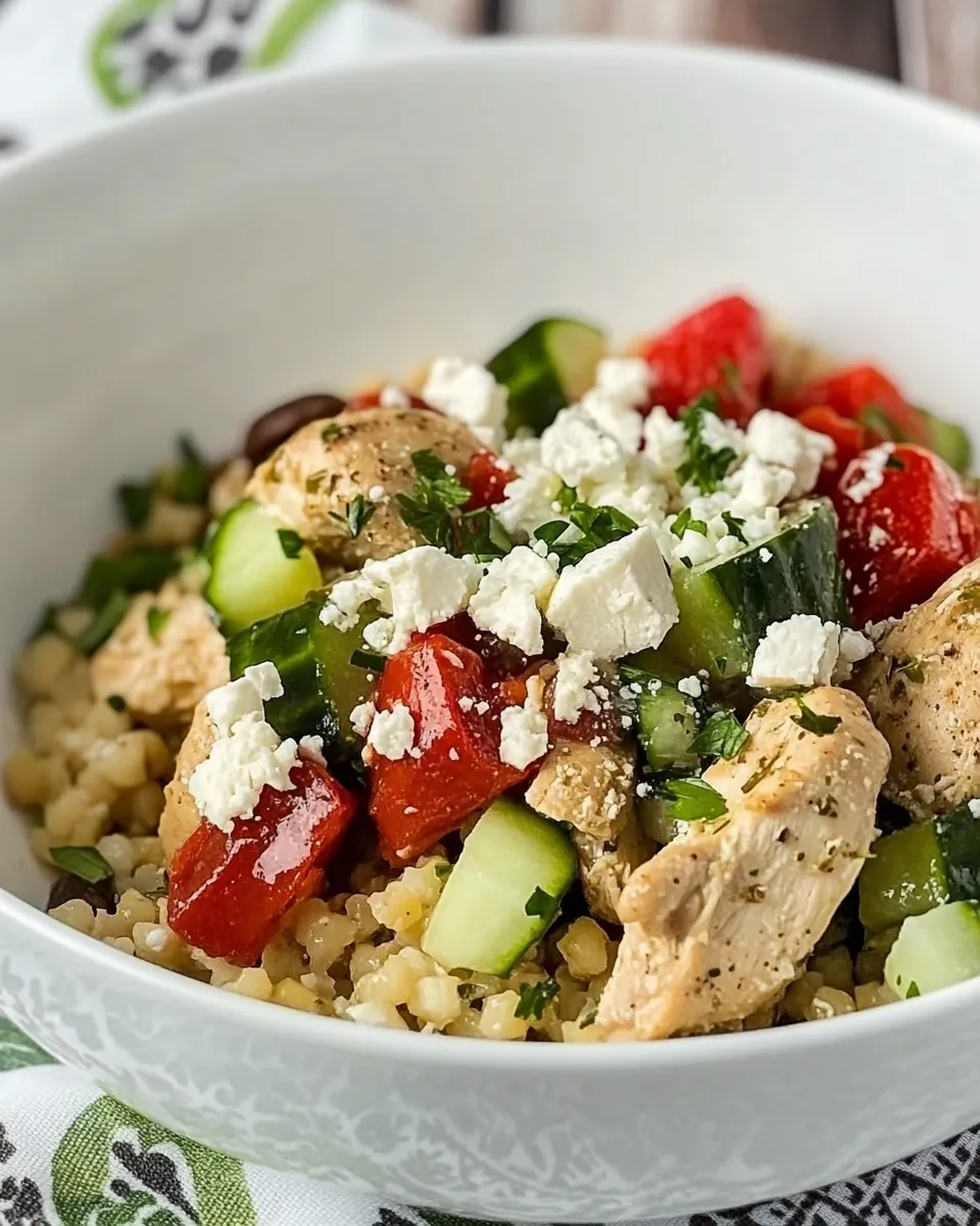 Quick Instant Pot Greek Chicken Bowls recipe photo