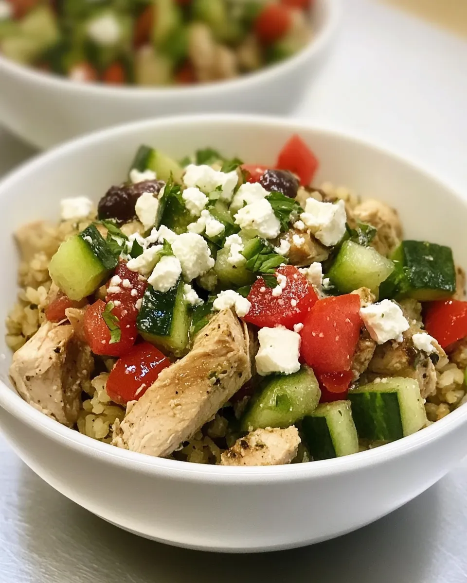 Healthy Instant Pot Greek Chicken Bowls shot