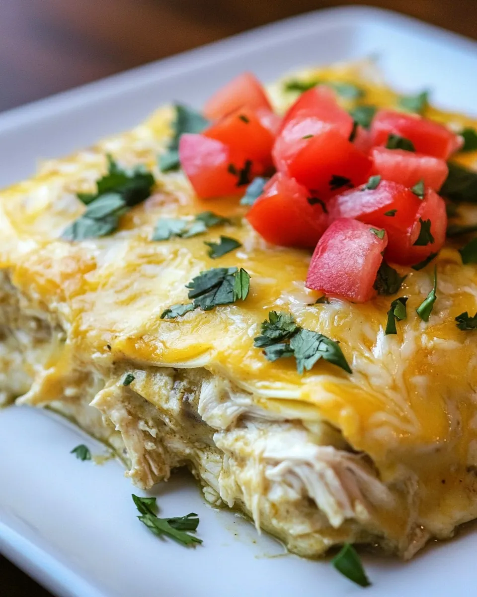 Delicious Instant Pot Salsa Verde Chicken Enchilada Casserole image