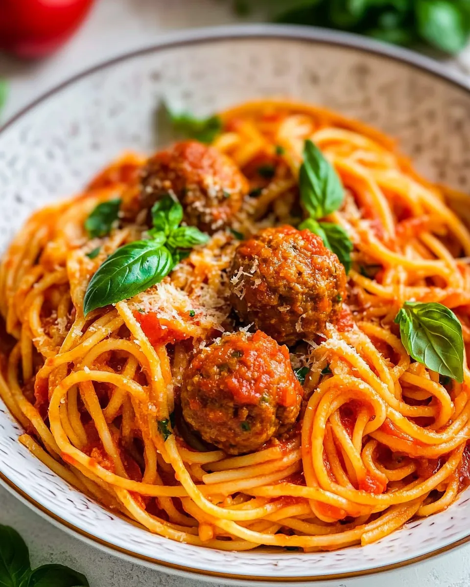 Quick Instant Pot Spaghetti and Meatballs dish photo