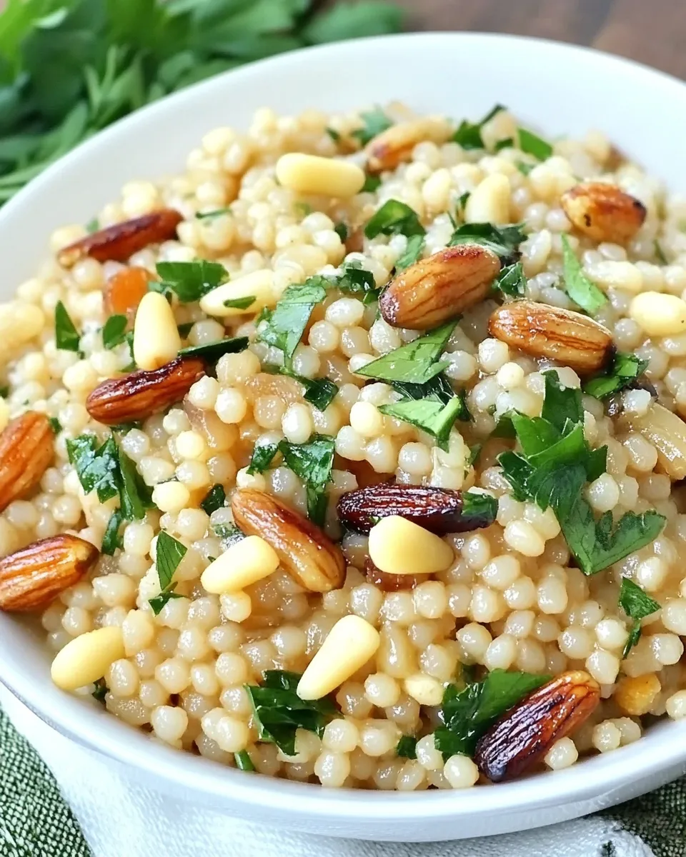 Easy Israeli Couscous with Pine Nuts and Parsley recipe photo