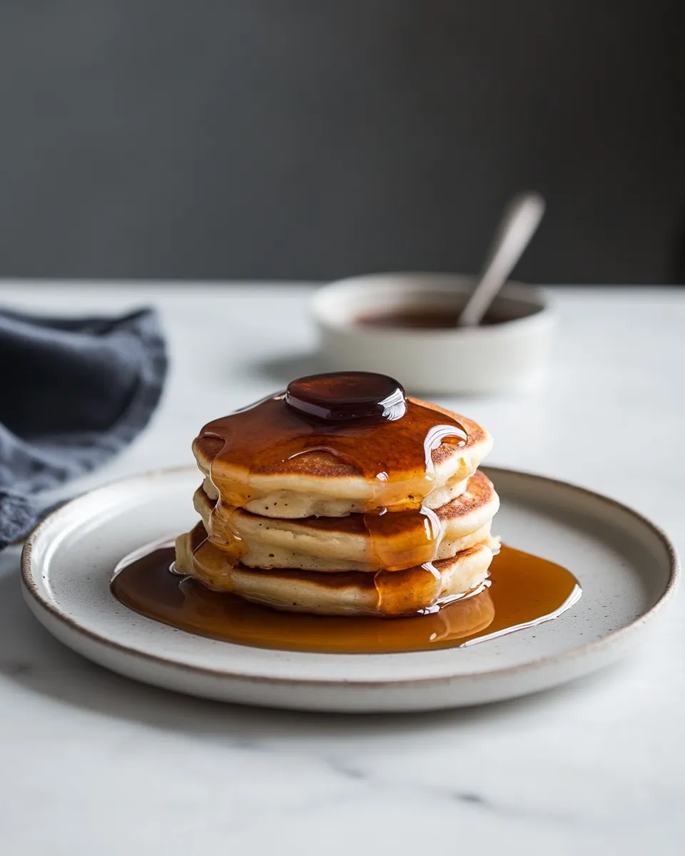 Delicious Japanese Souffl Pancakes with Maple, Honey & Miso Butter image