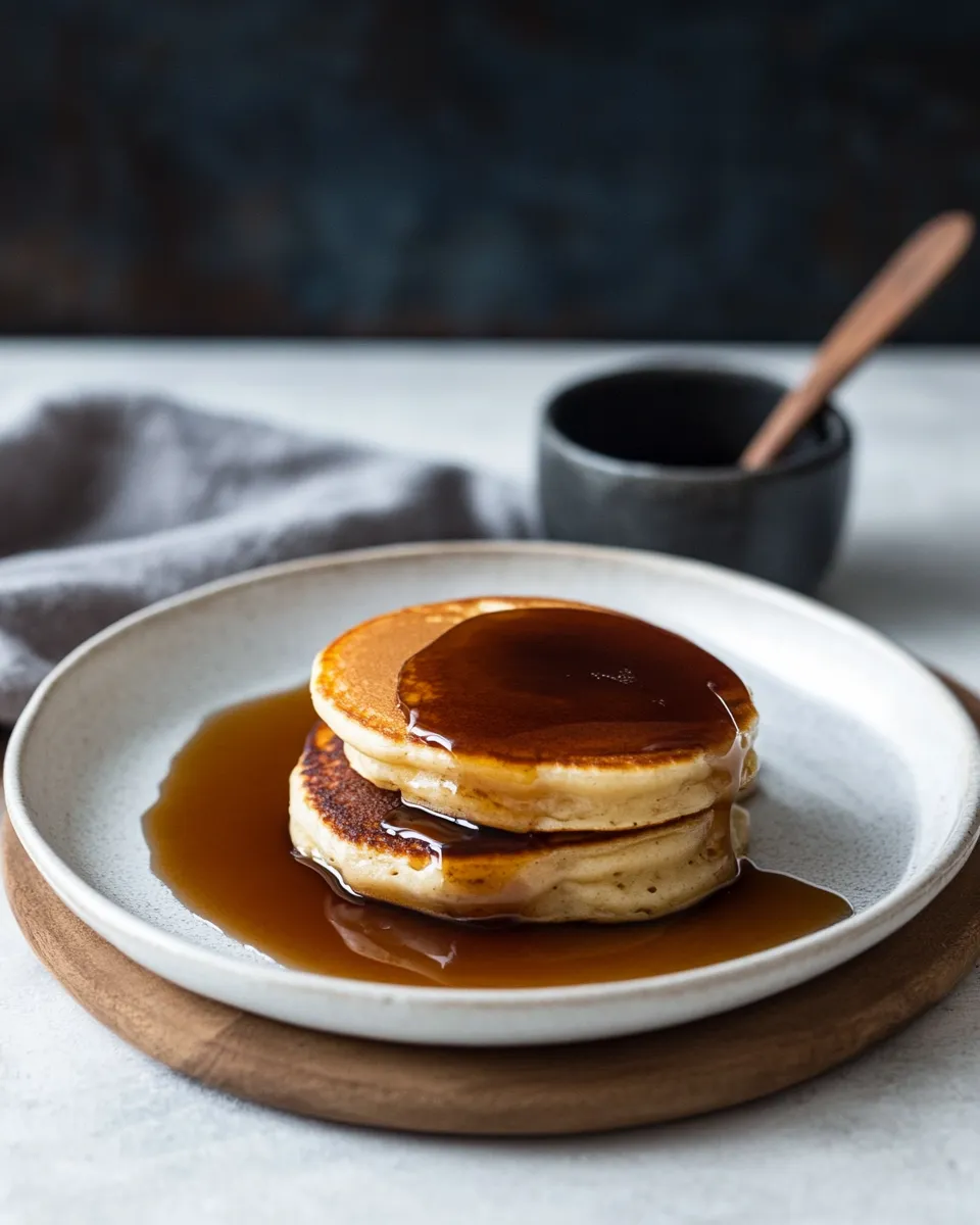 Sweet Japanese Souffl Pancakes with Maple, Honey & Miso Butter shot