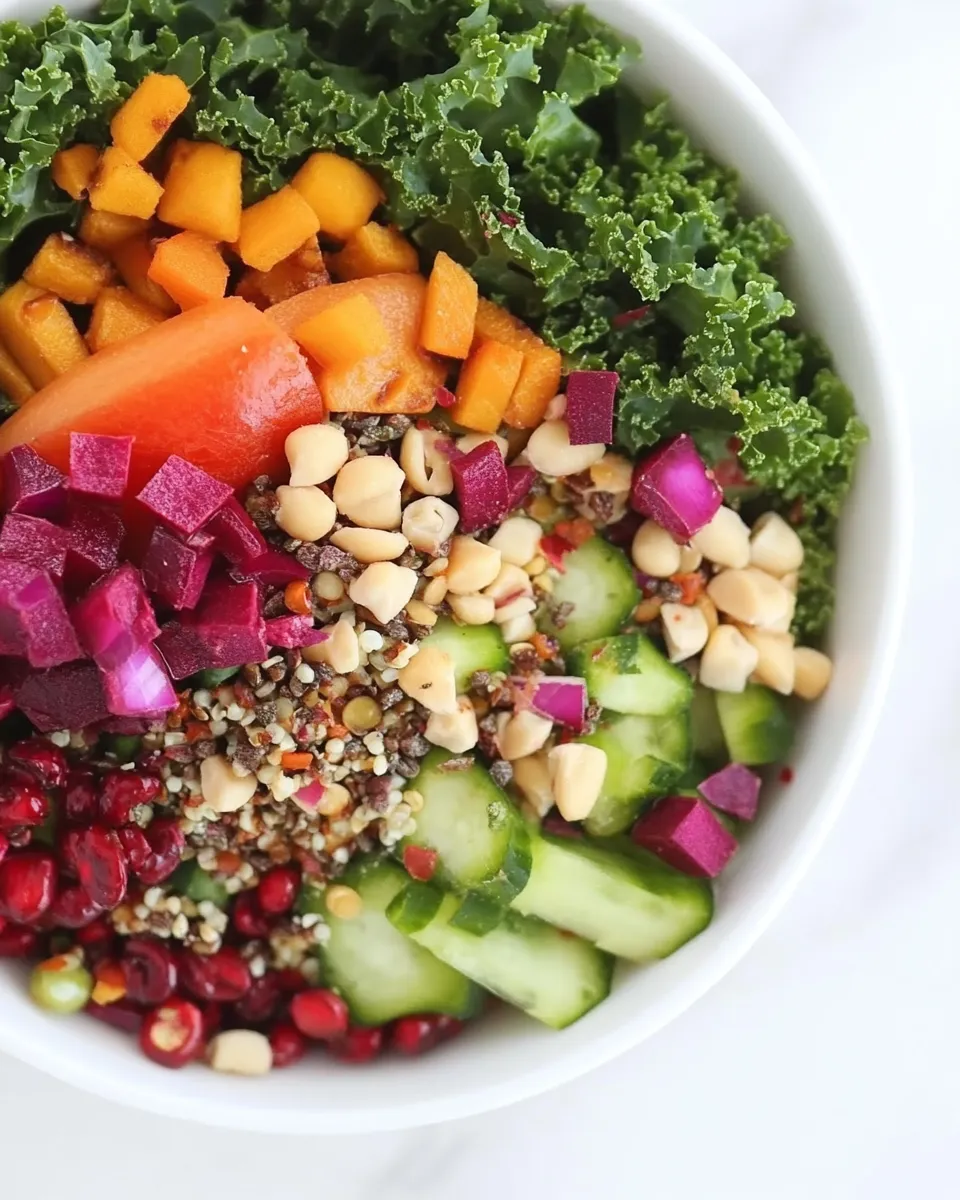 Delicious Kale Superfood Power Salad (Vegan!) shot