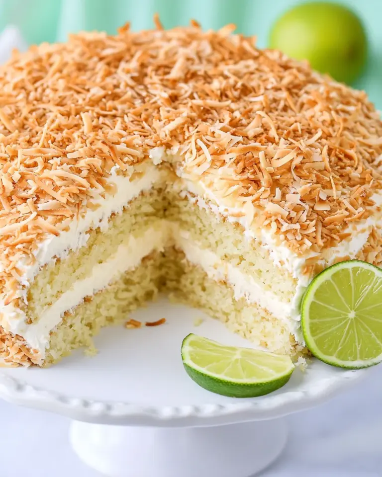 Homemade Key Lime Coconut Cake photo