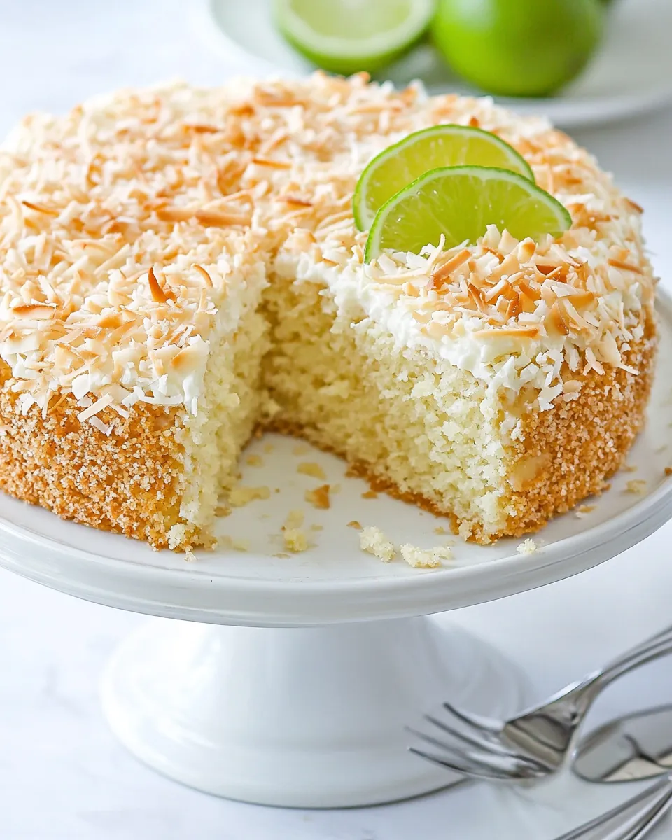 Classic Key Lime Coconut Cake image