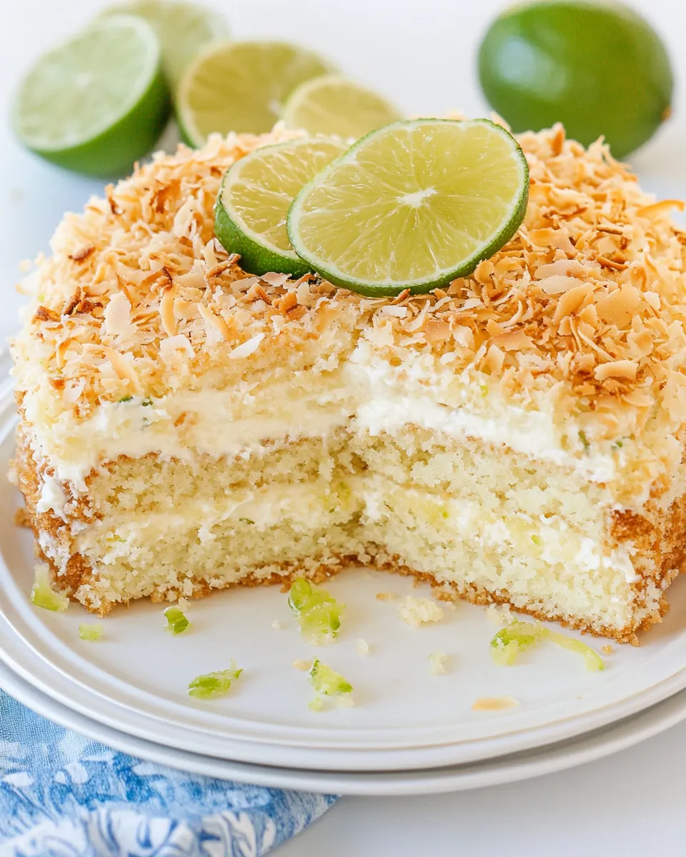 Easy Key Lime Coconut Cake recipe photo