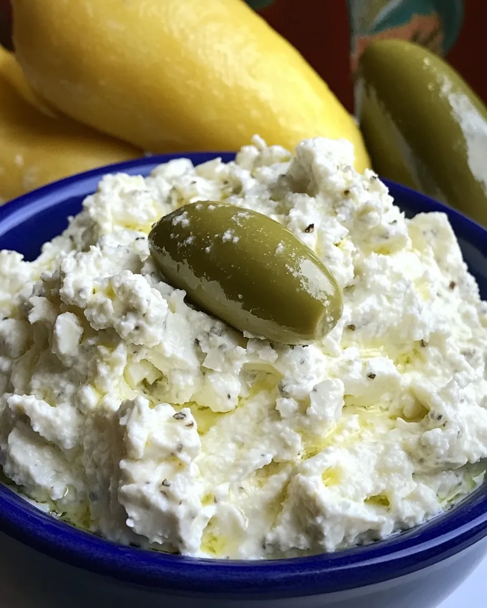 Delicious Kopanisti (Greek Feta & Pepperoncini Spread) shot