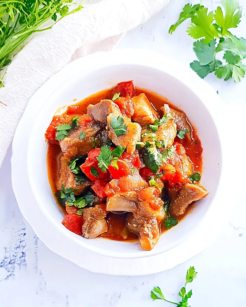 Delicious Lamb Guisado (Stewed Conch) shot