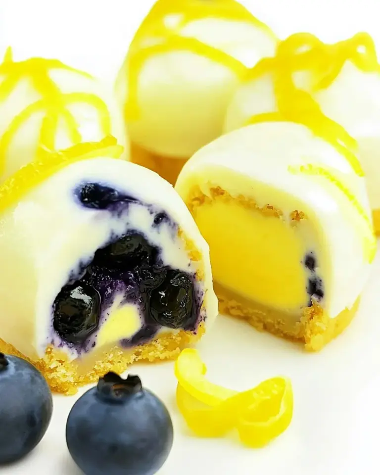 Homemade Lemon Blueberry Cheesecake Bites photo