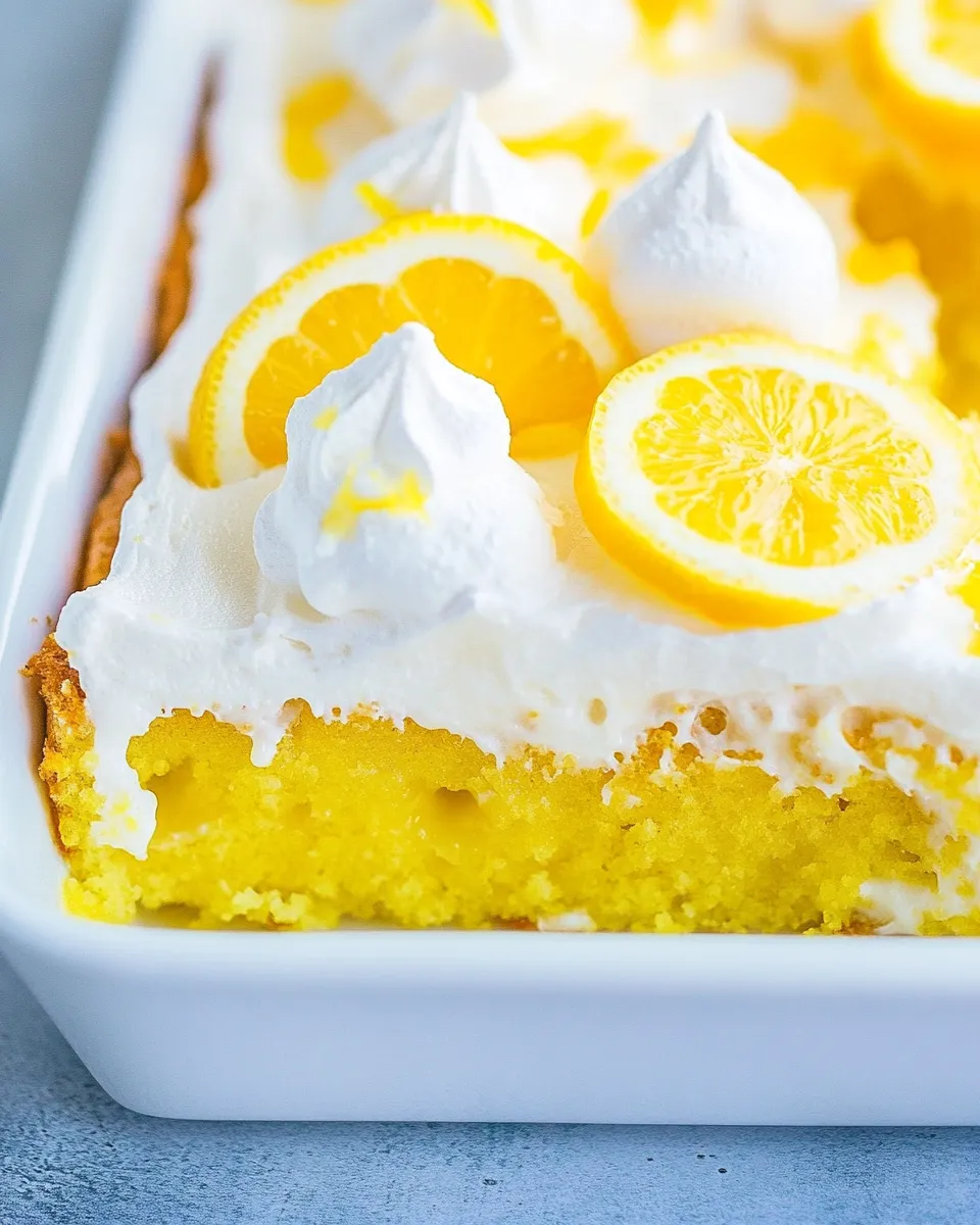 Homemade Lemon Poke Cake Recipe photo