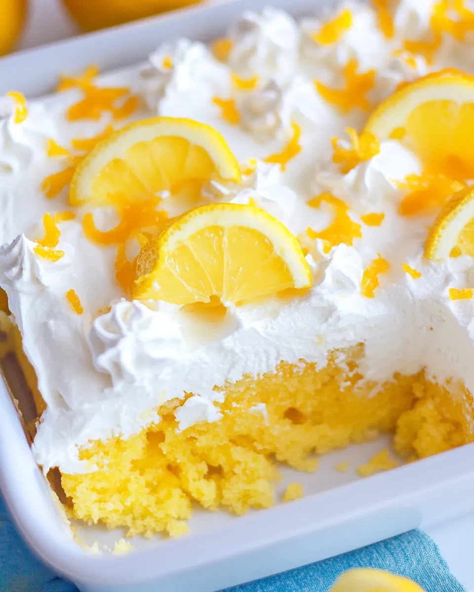 Classic Lemon Poke Cake Recipe image