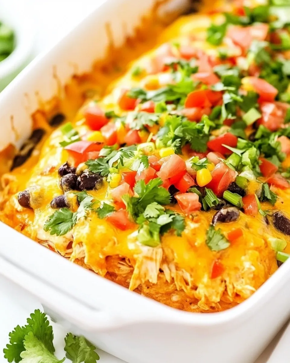 Healthy Loade Santa Fe Chicken Bake dish photo