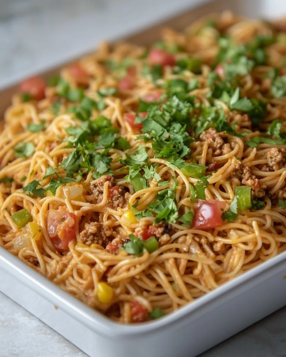 Healthy Macro Friendly Taco Spaghetti image