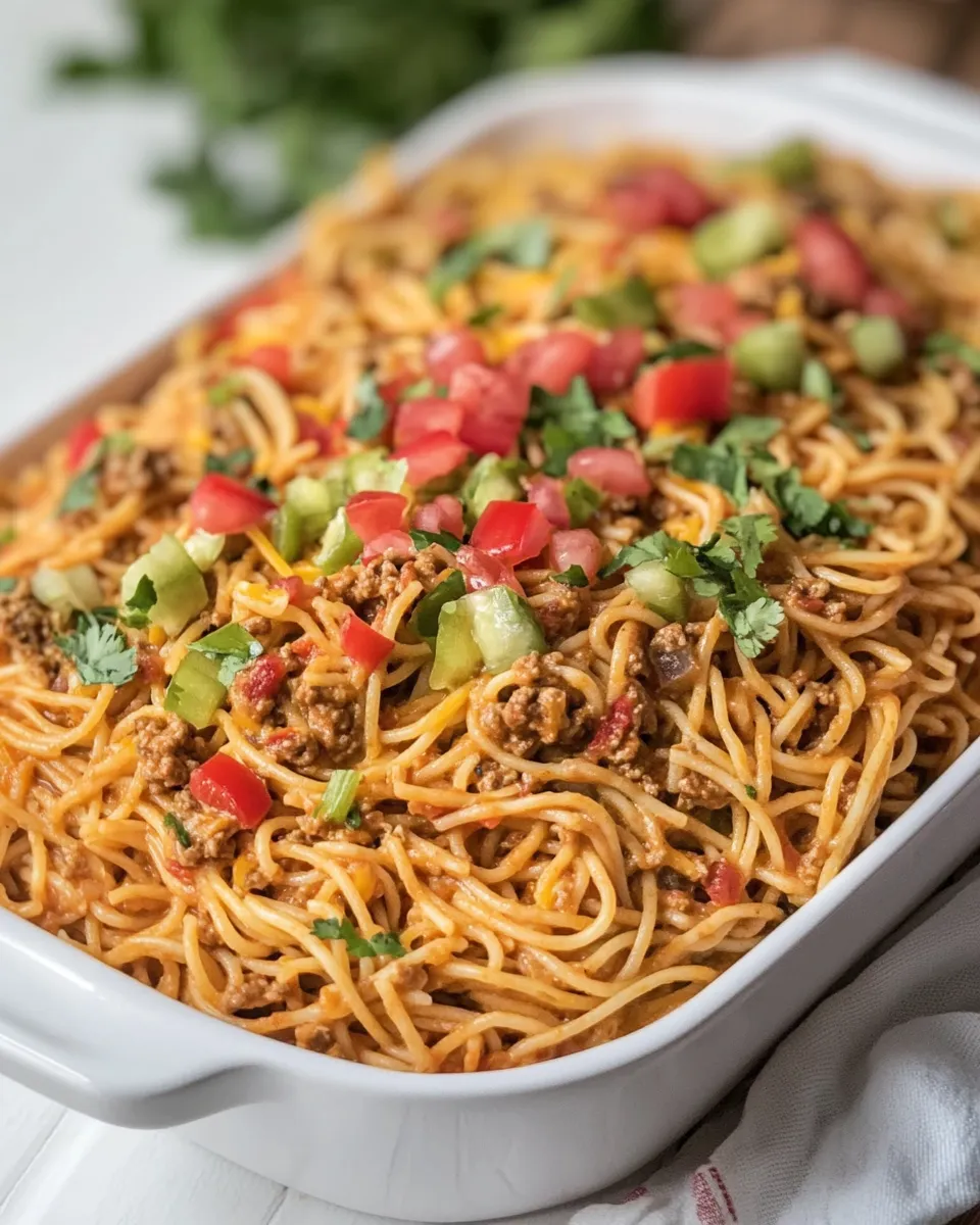 Delicious Macro Friendly Taco Spaghetti recipe photo