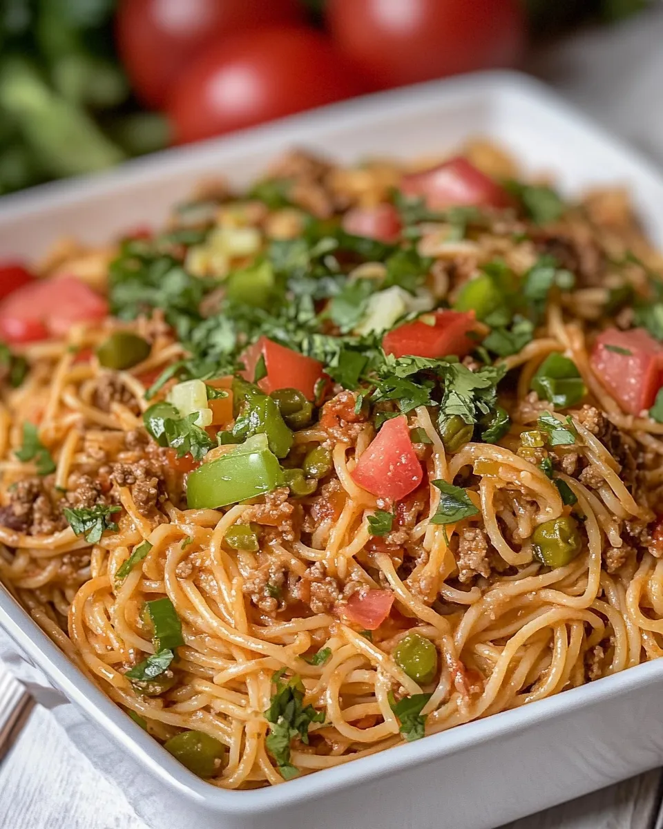 Quick Macro Friendly Taco Spaghetti shot