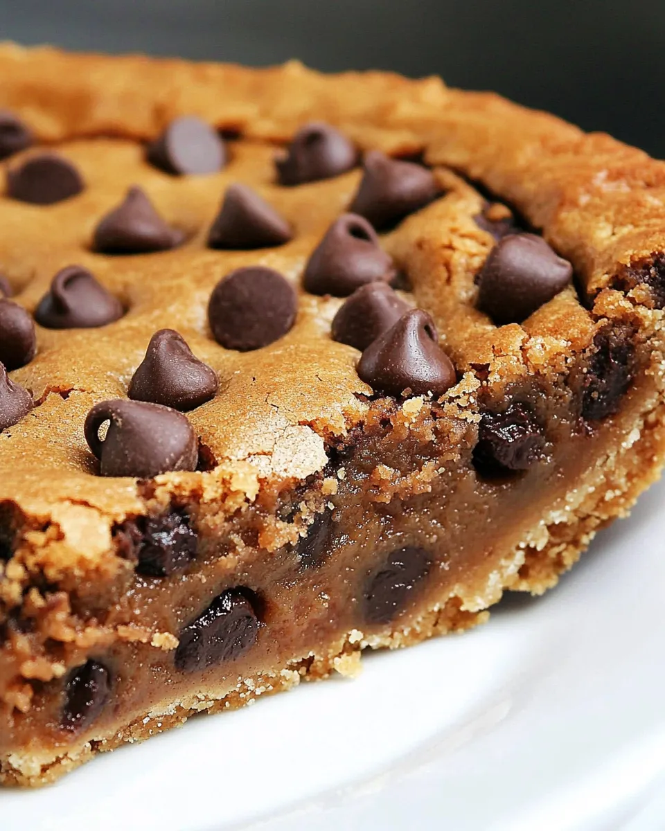Easy Makeout Chocolate Chip Cookie Pie recipe photo