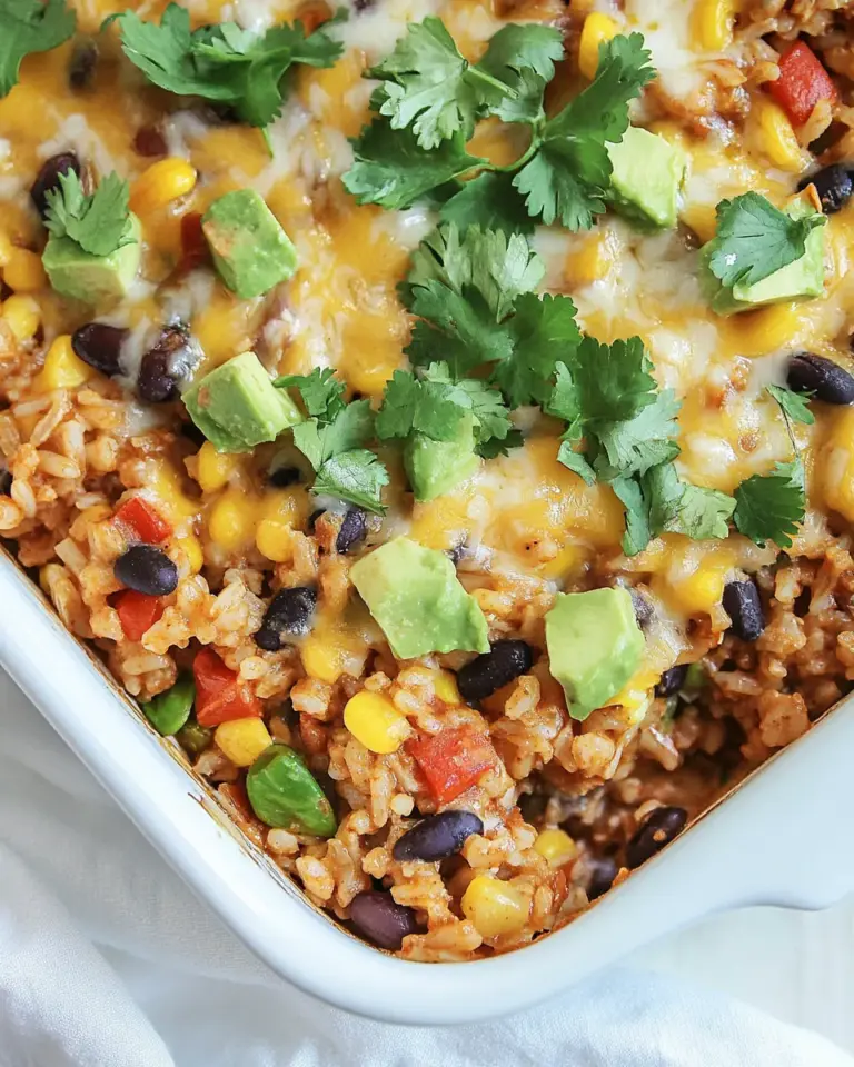Homemade Meaty Vegan Mexican Rice Casserole photo