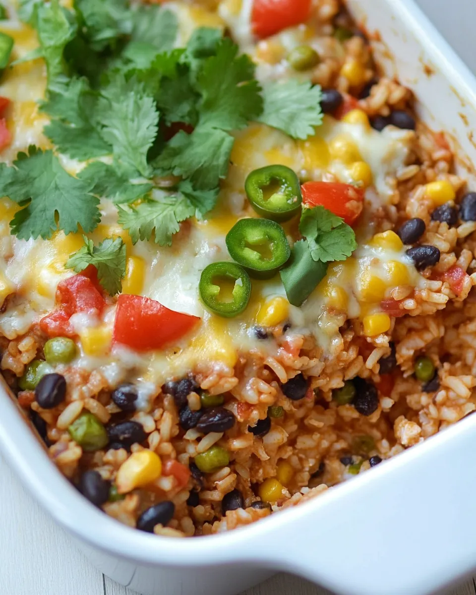 Classic Meaty Vegan Mexican Rice Casserole image