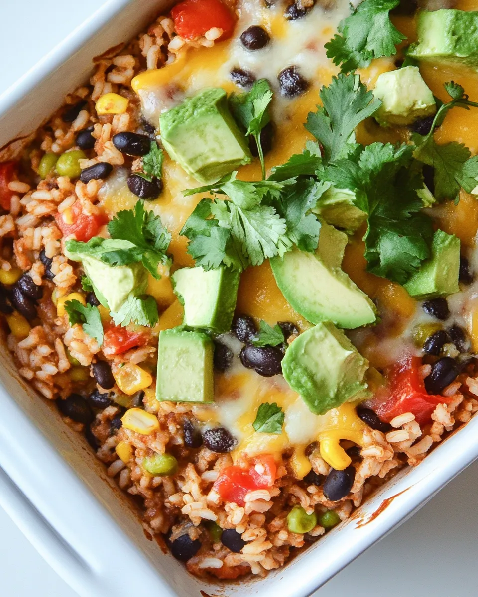 Delicious Meaty Vegan Mexican Rice Casserole shot