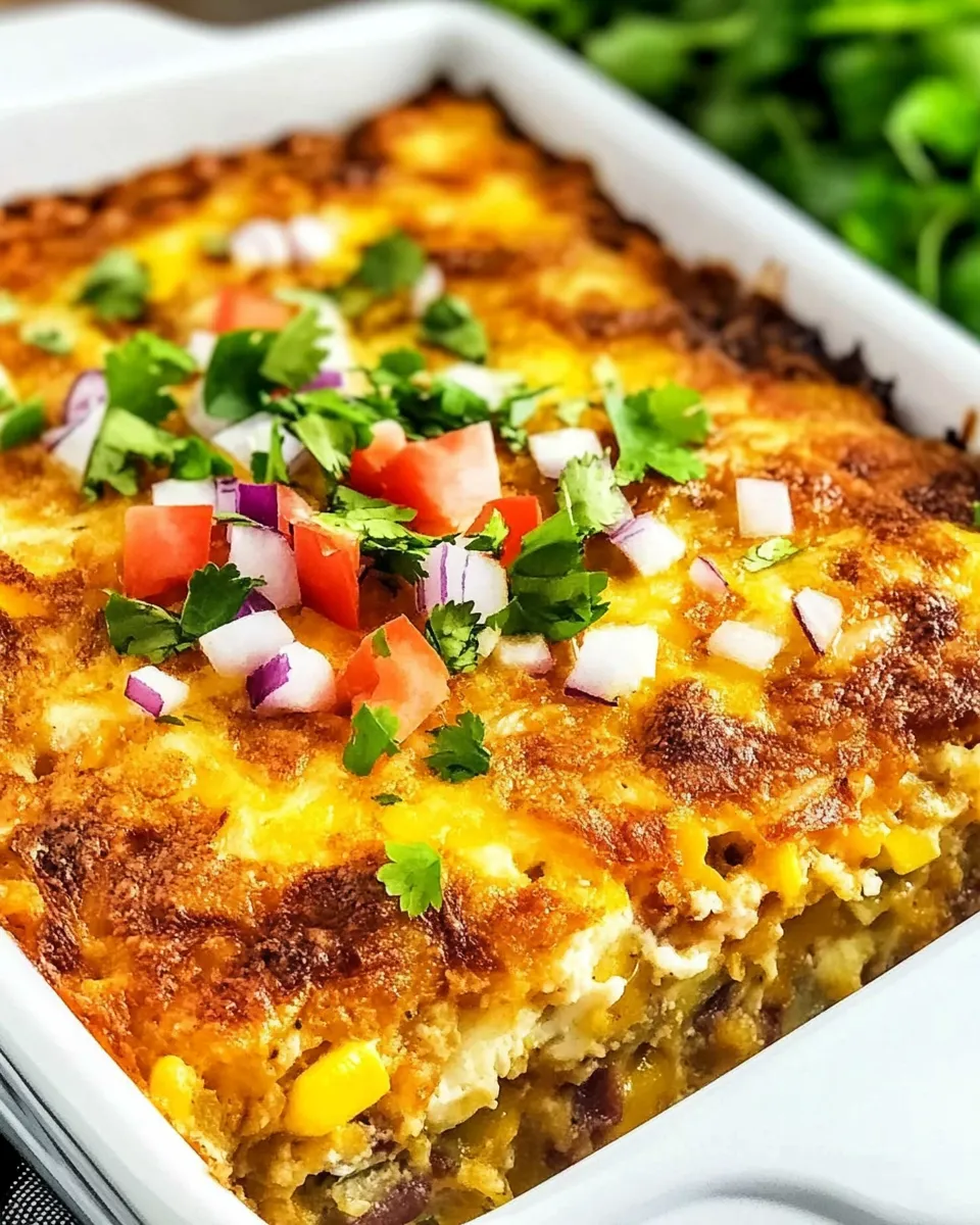 Delicious Mexican Hash Brown Breakfast Casserole shot
