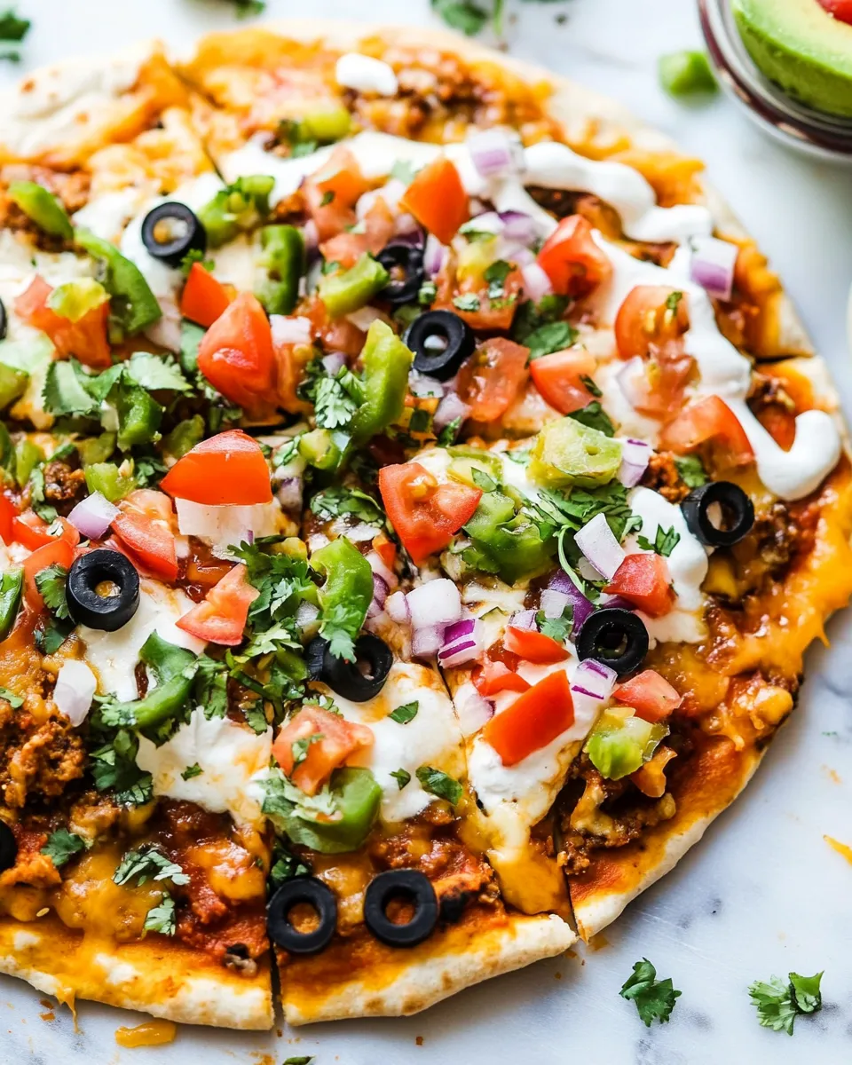 Savory Mexican Pizza (Taco Bell Copycat) shot