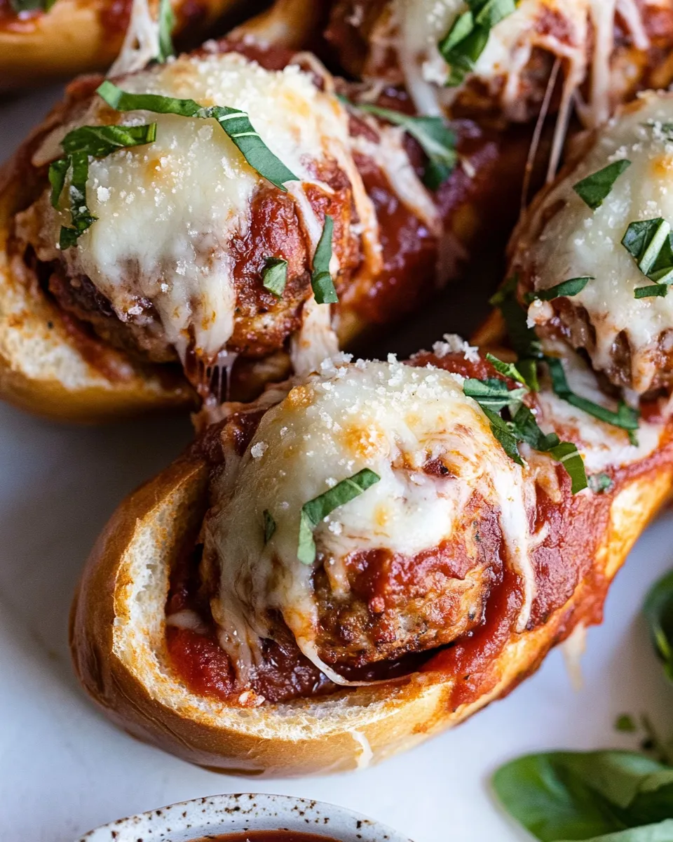 Homemade Mini Chicken Parmesan Meatball Subs photo