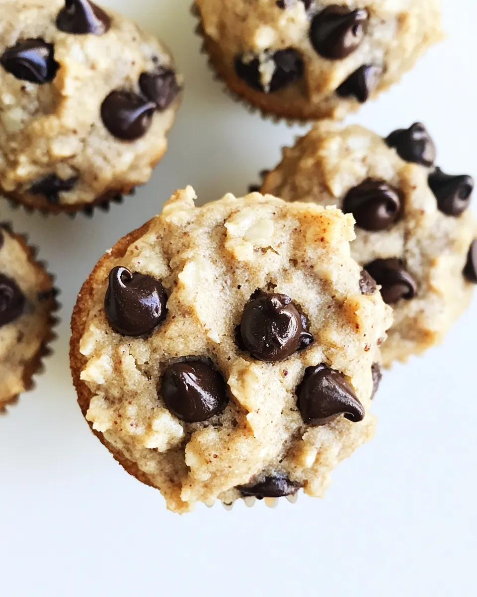 Sweet Mini Whole Wheat Chocolate Chip Muffins. food shot