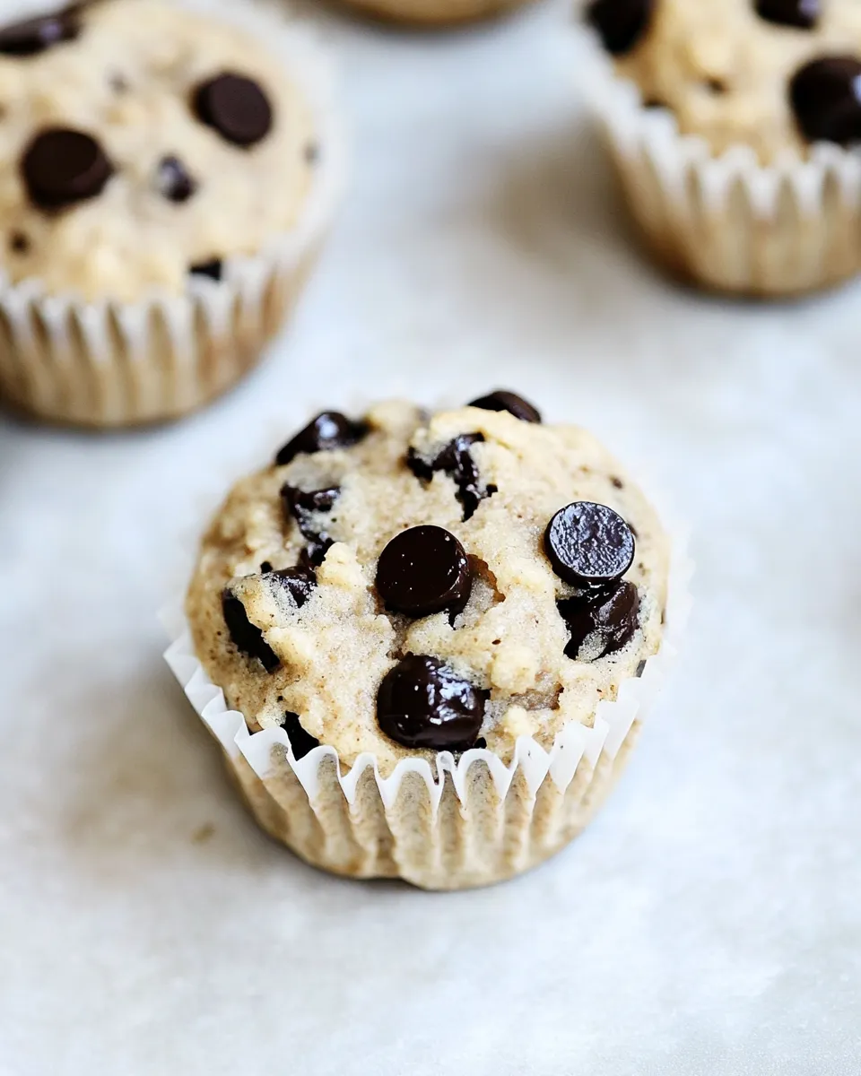 Healthy Mini Whole Wheat Chocolate Chip Muffins. recipe photo